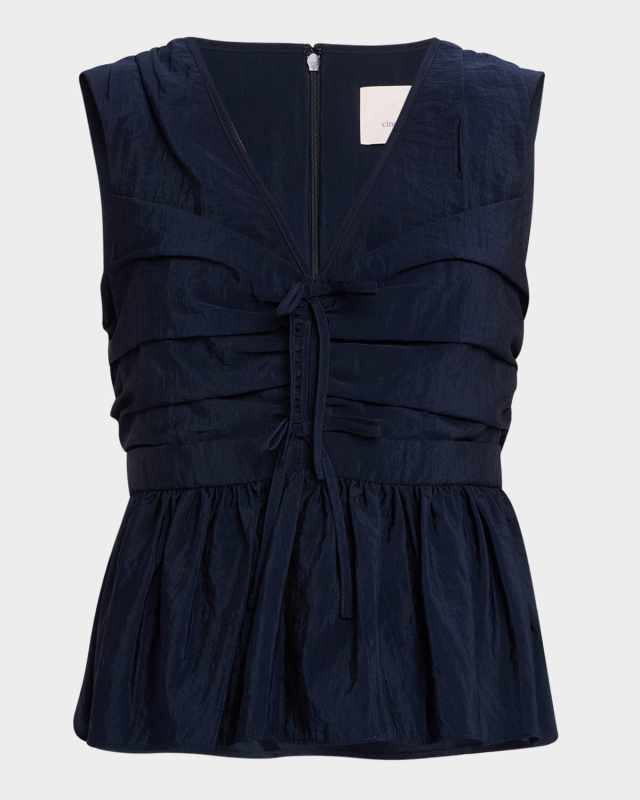 Sina Ruched Sleeveless Top
